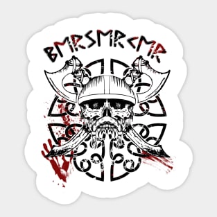 Viking Warrior Skull with knotwork, norse Sticker